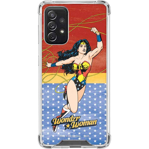 DC Comics Wonder Woman Ready to Fight Galaxy A72 5G Clear Case